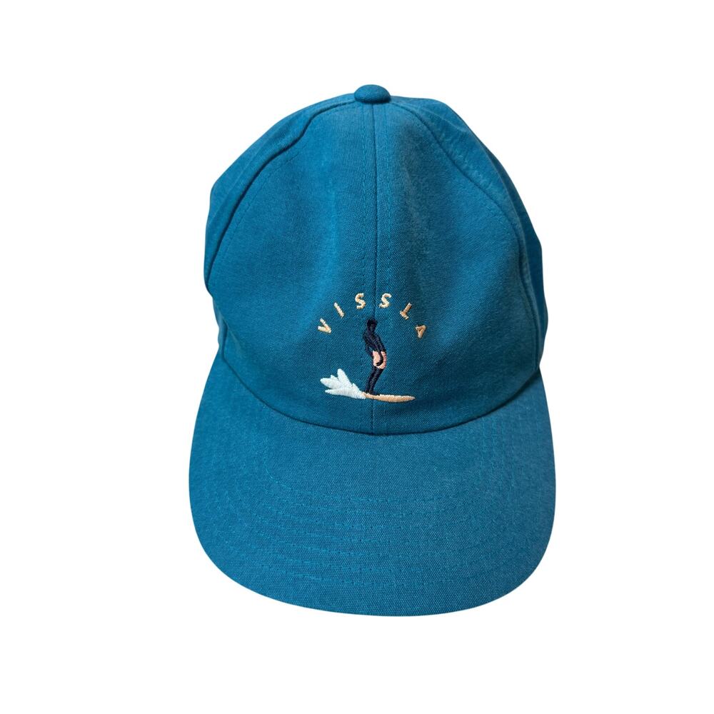 Vissla Men's Radical Baseball Cap Teal Blue Surf Embroidered Hat One Size